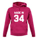 Made In '34 unisex hoodie