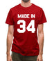 Made In '34 Mens T-Shirt