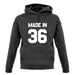Made In '36 unisex hoodie