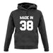 Made In '38 unisex hoodie