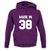 Made In '38 unisex hoodie