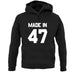 Made In '47 unisex hoodie