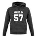 Made In '57 unisex hoodie