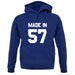 Made In '57 unisex hoodie