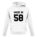 Made In '58 unisex hoodie