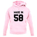 Made In '58 unisex hoodie
