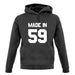 Made In '59 unisex hoodie