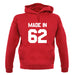 Made In '62 unisex hoodie