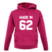 Made In '62 unisex hoodie