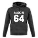 Made In '64 unisex hoodie