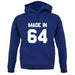 Made In '64 unisex hoodie