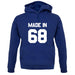 Made In '68 unisex hoodie