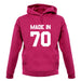 Made In '70 unisex hoodie