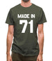 Made In '71 Mens T-Shirt