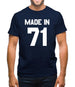 Made In '71 Mens T-Shirt