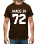 Made In '72 Mens T-Shirt