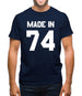 Made In '74 Mens T-Shirt