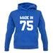 Made In '75 unisex hoodie