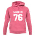 Made In '76 unisex hoodie