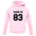 Made In '83 unisex hoodie