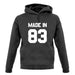 Made In '83 unisex hoodie