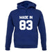 Made In '83 unisex hoodie