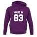 Made In '83 unisex hoodie