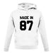 Made In '87 unisex hoodie