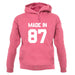 Made In '87 unisex hoodie