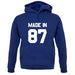 Made In '87 unisex hoodie