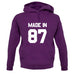 Made In '87 unisex hoodie