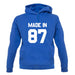 Made In '87 unisex hoodie