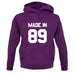 Made In '89 unisex hoodie