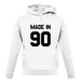 Made In '90 unisex hoodie