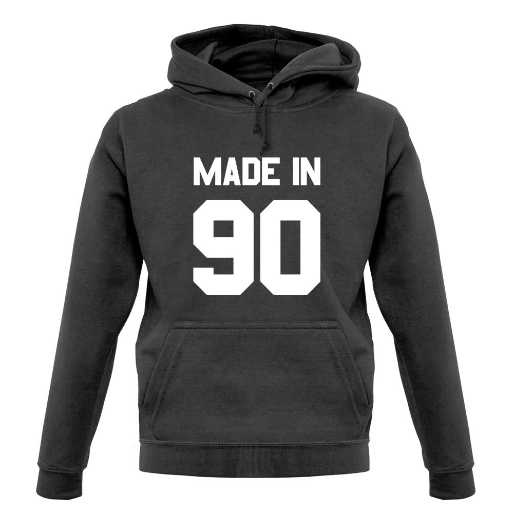 Made In '90 unisex hoodie