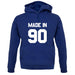 Made In '90 unisex hoodie