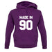 Made In '90 unisex hoodie
