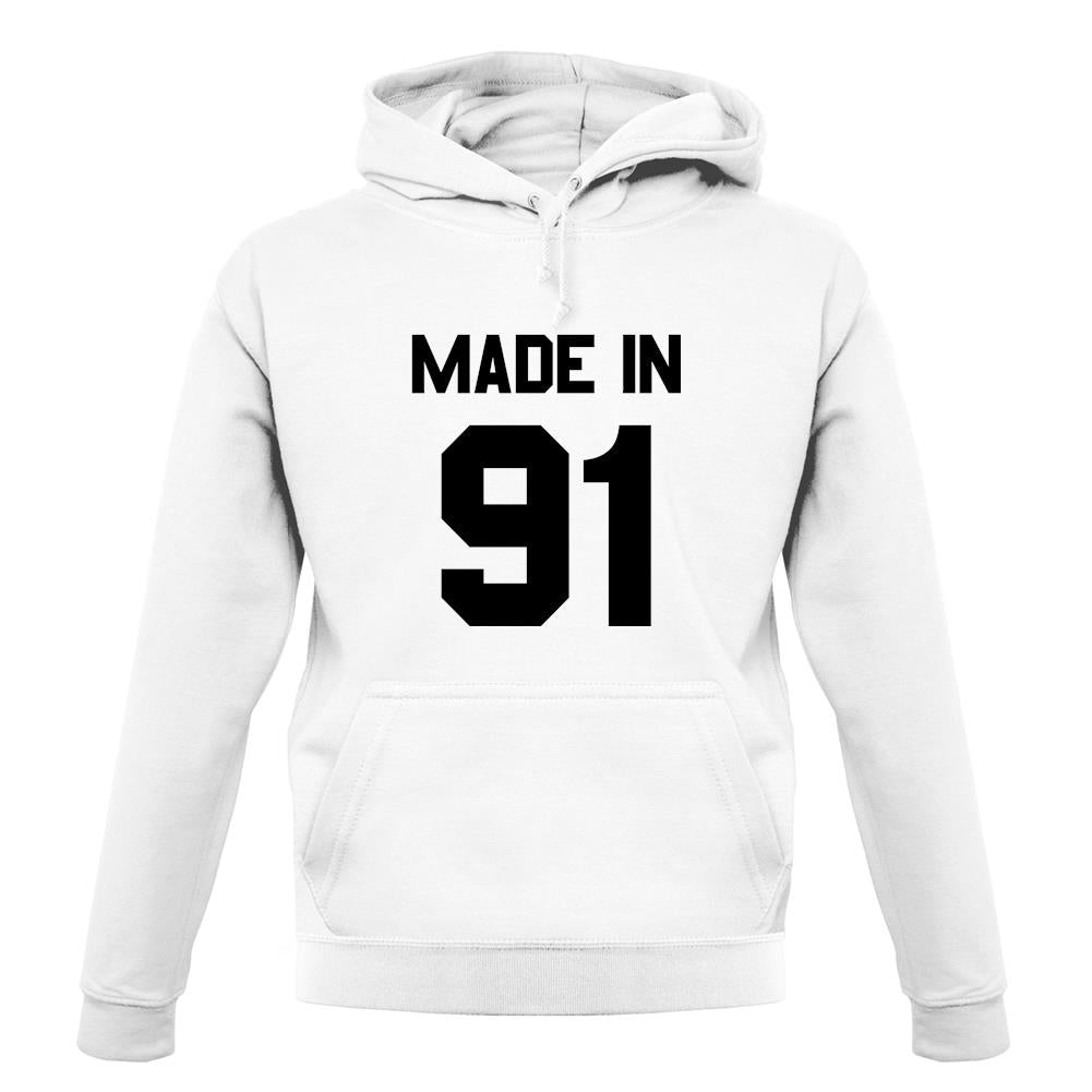 Made In '91 unisex hoodie