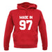 Made In '97 unisex hoodie