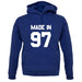 Made In '97 unisex hoodie