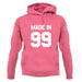 Made In '99 unisex hoodie