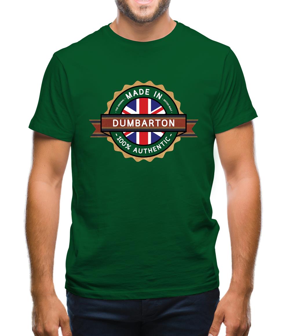 Made In Dumbarton 100% Authentic Mens T-Shirt