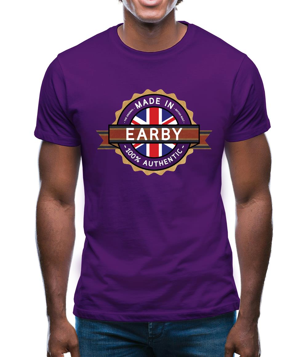 Made In Earby 100% Authentic Mens T-Shirt