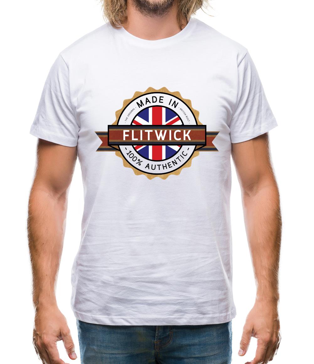 Made In Flitwick 100% Authentic Mens T-Shirt