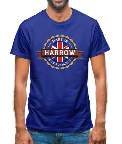 Made In Harrow 100% Authentic Mens T-Shirt