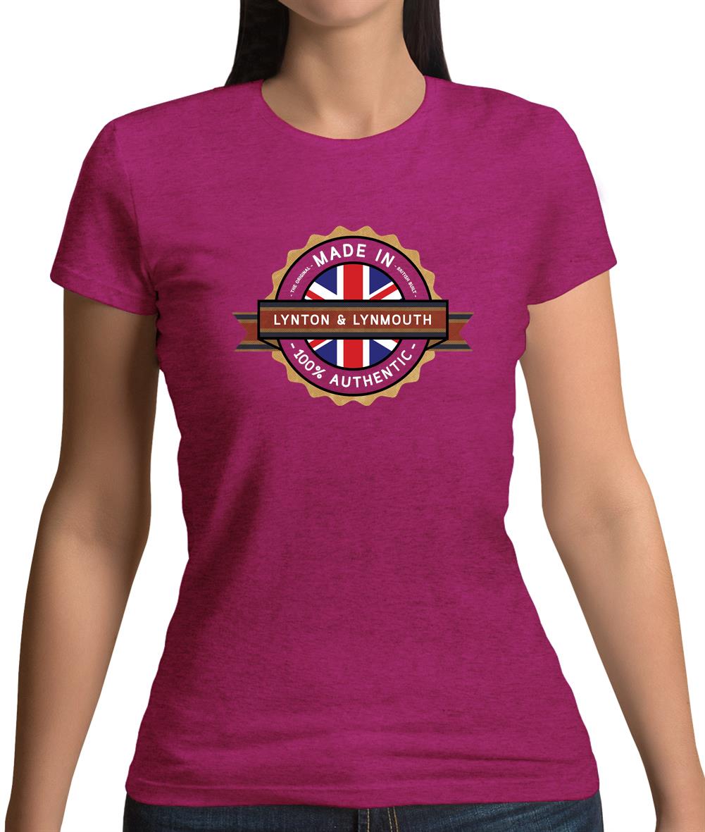 Made In Lynton & Lynmouth 100% Authentic Womens T-Shirt