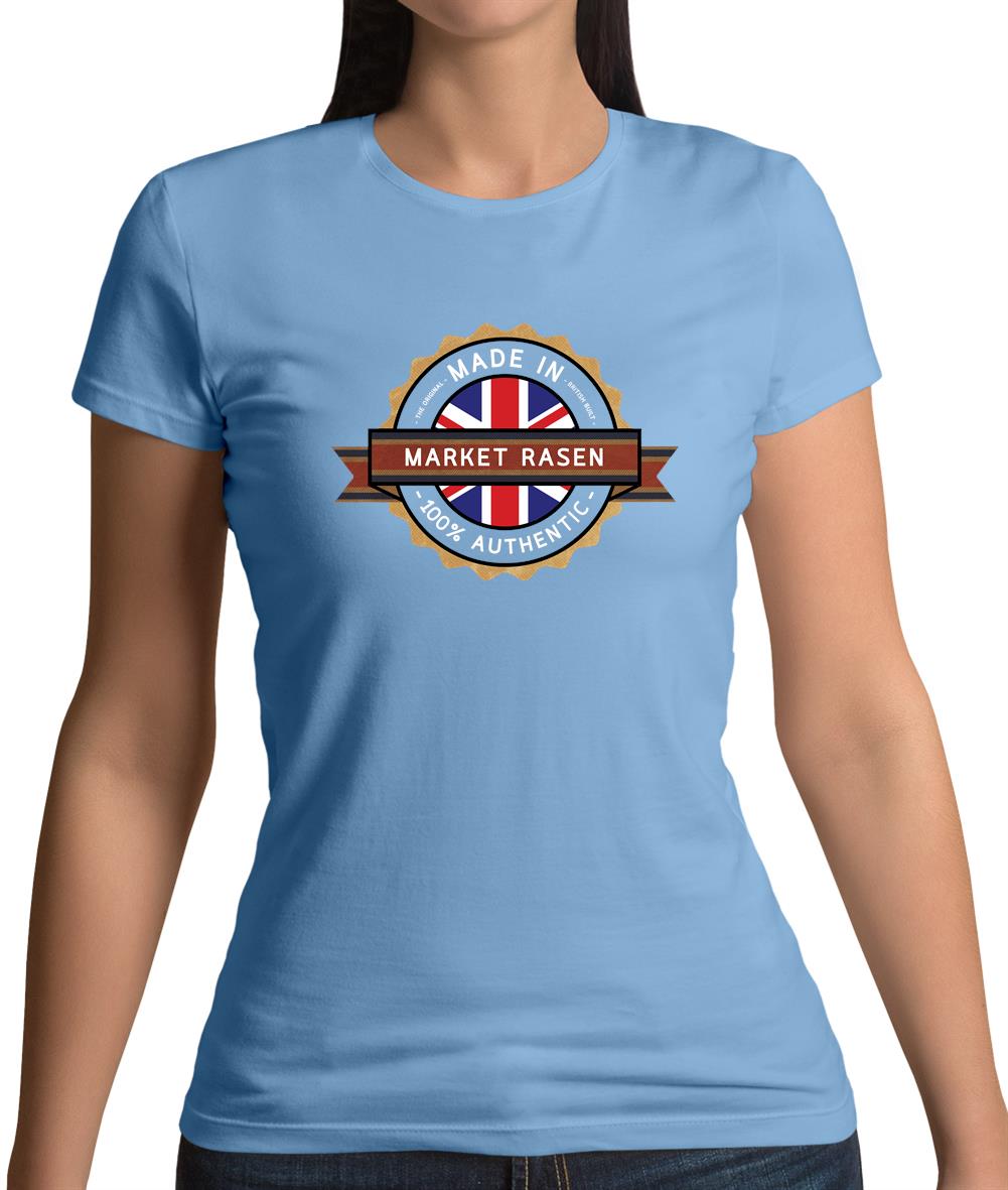 Made In Market Rasen 100% Authentic Womens T-Shirt