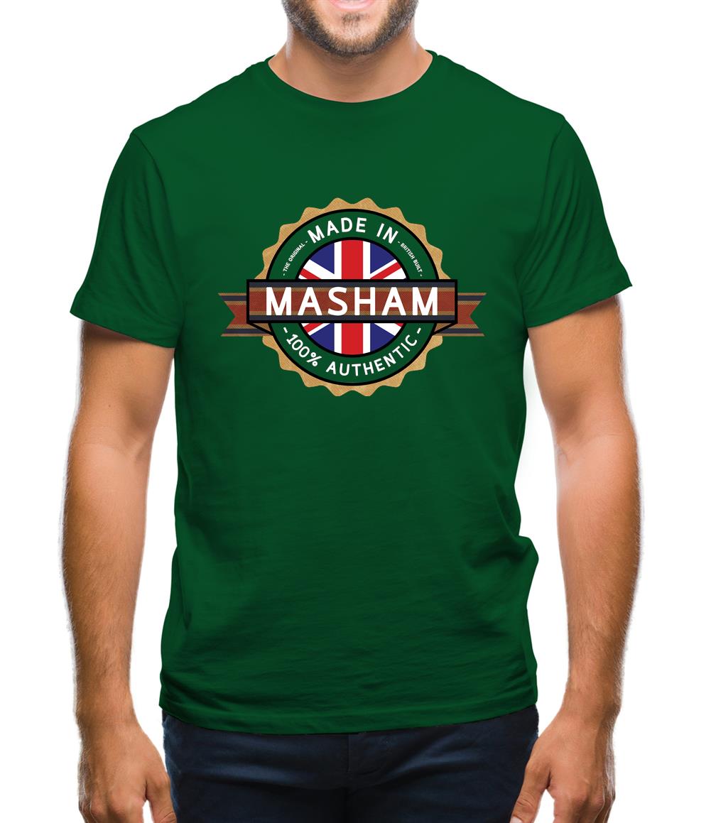 Made In Masham 100% Authentic Mens T-Shirt