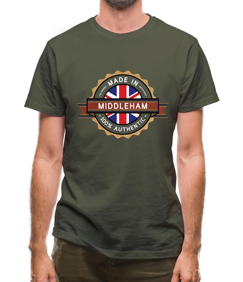 Made In Middleham 100% Authentic Mens T-Shirt