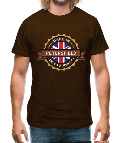 Made In Petersfield 100% Authentic Mens T-Shirt